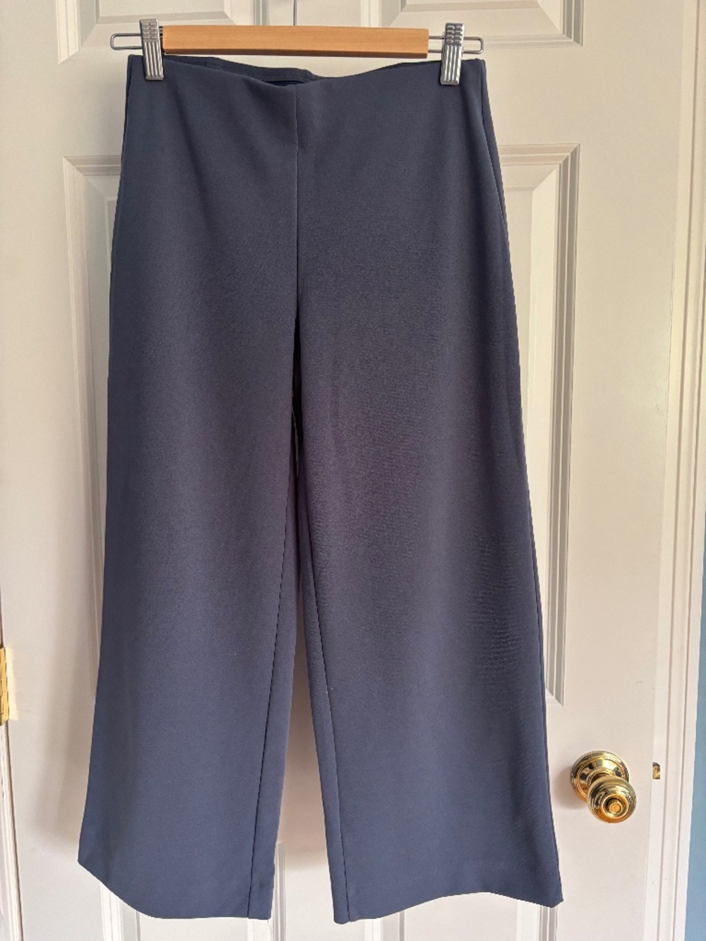 Loft dusty blue wide-leg pants
